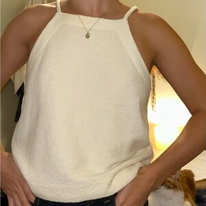 Madewell Cream Tie Strap Tank Top